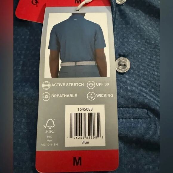 Hickey Freeman Active Stretch UPF 30 Polo with Wicking, Size M, New with Tag - Picture 7 of 10